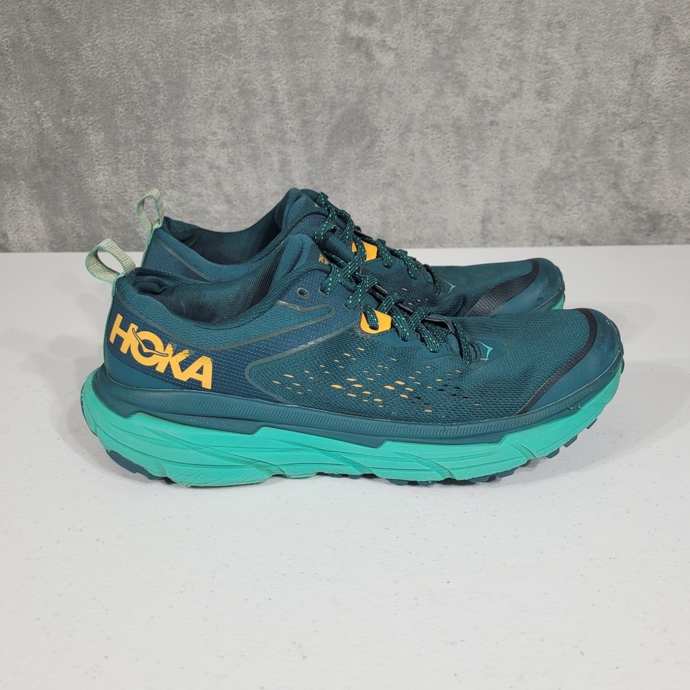 Hoka Running Shoes Womens 8.5 Teal Challenger ATR 6 Trail Sneakers 1106512 DTWGR